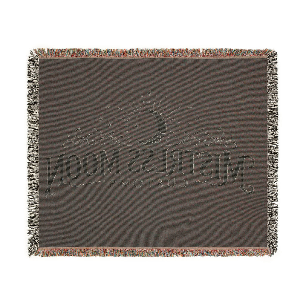 Mistress Moon Woven Blanket | Vintage Art Deco Goddess Throw logo