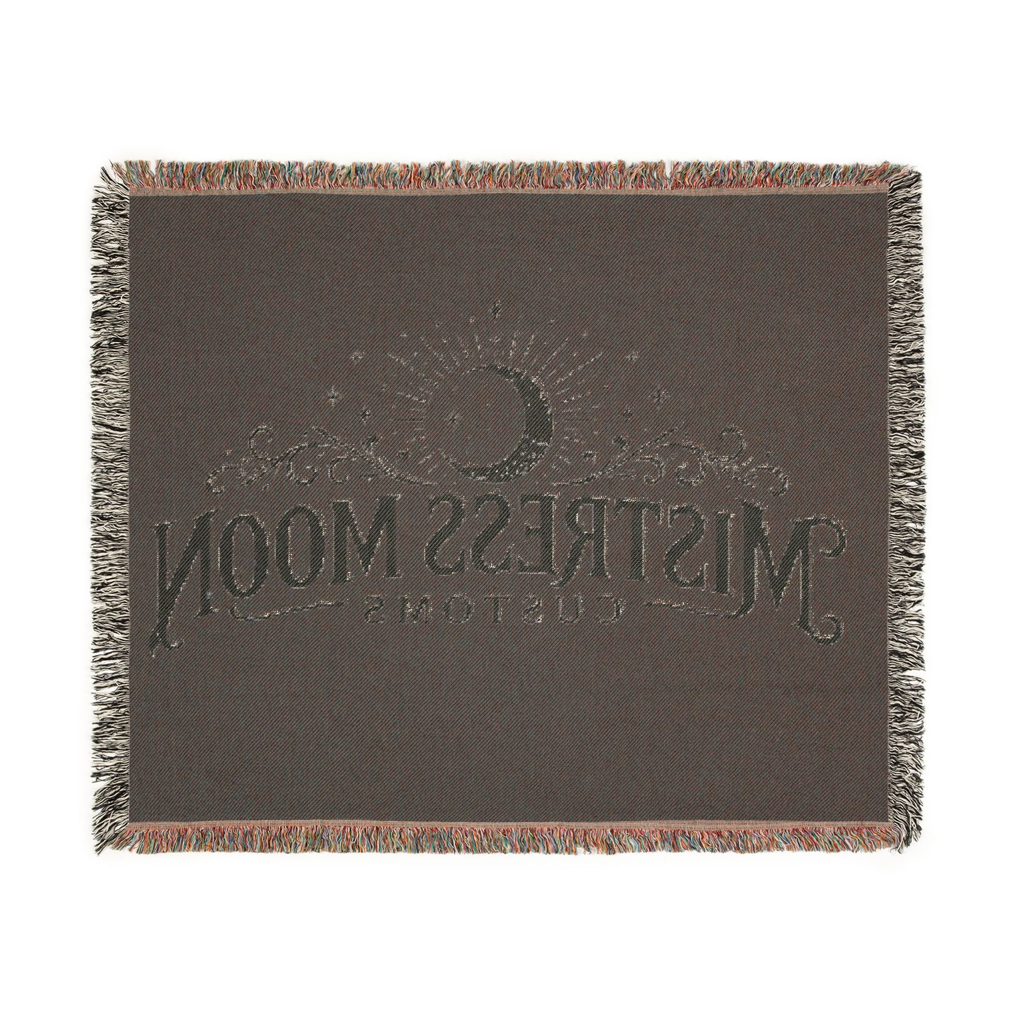 Mistress Moon Woven Blanket | Vintage Art Deco Goddess Throw logo