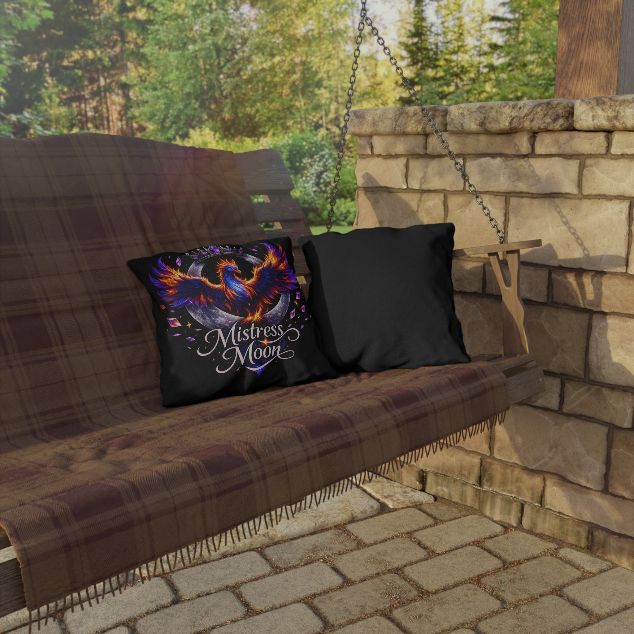 Mistress Moon Outdoor Pillow — Goddess Moonlight Decorative Cushion mm6