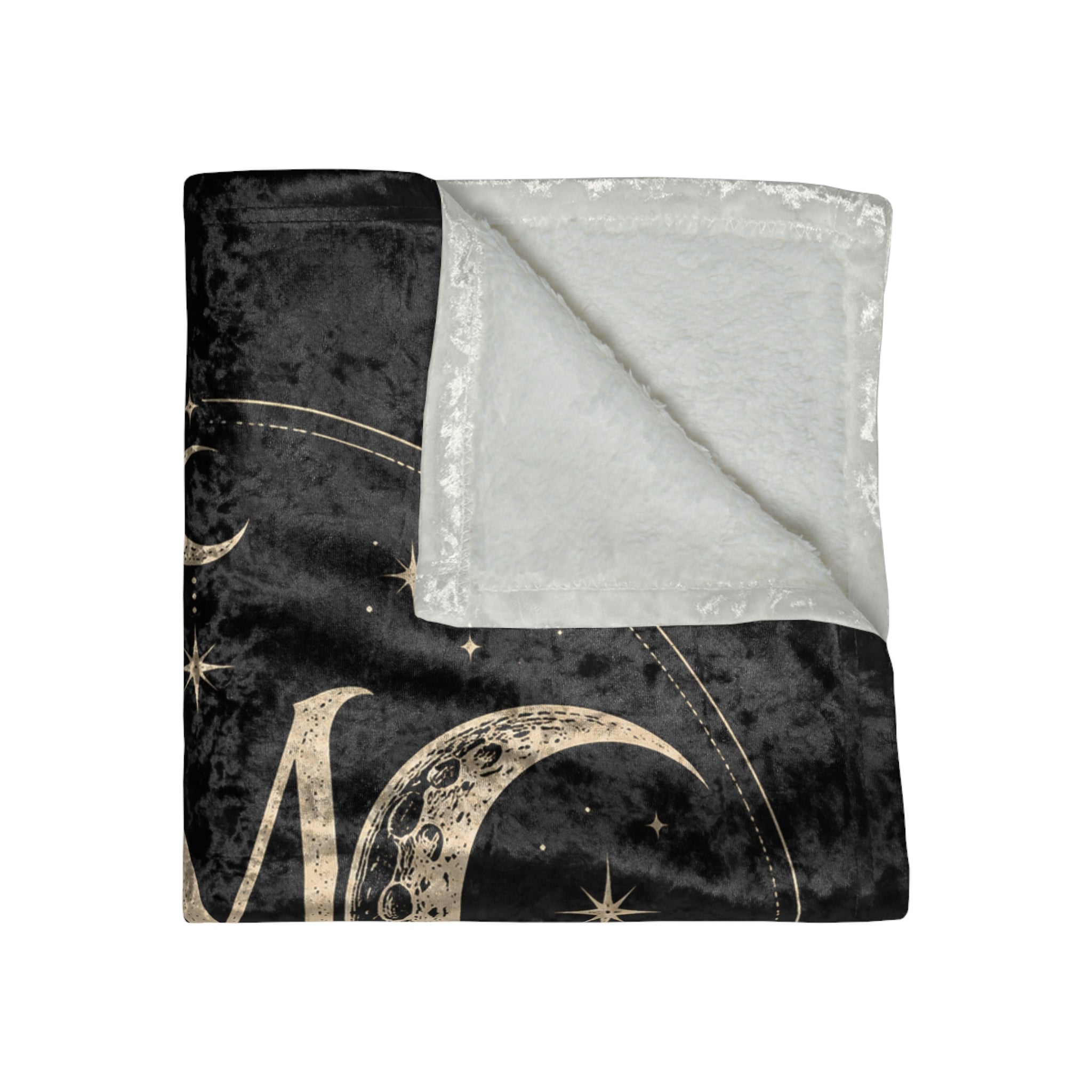 Crushed Velvet Blanket — Phoenix Crowned 'Mistress Moon mmc mono