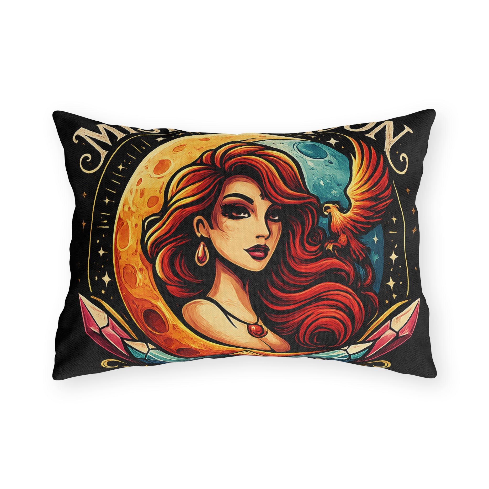 Mistress Moon Outdoor Pillow — Goddess Moonlight Decorative Cushion mm1