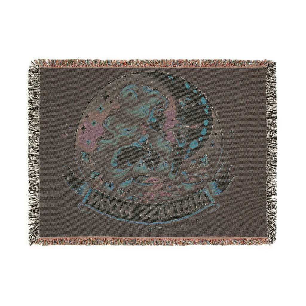 Mistress Moon Woven Blanket | Vintage Art Deco Goddess Throw mm2