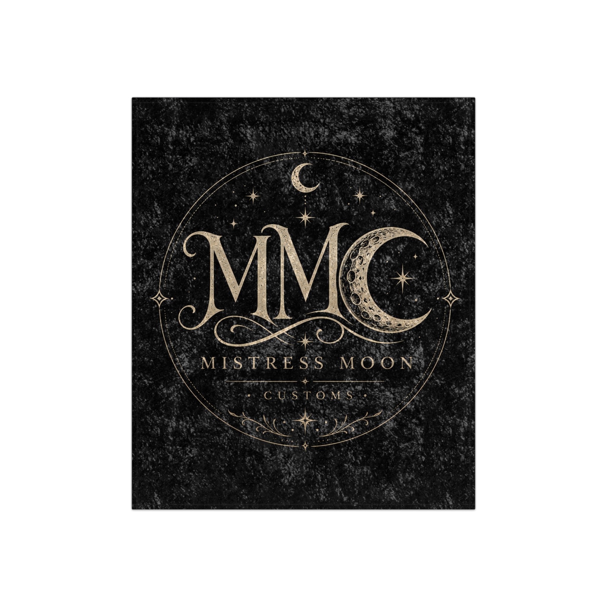 Crushed Velvet Blanket — Phoenix Crowned 'Mistress Moon mmc mono