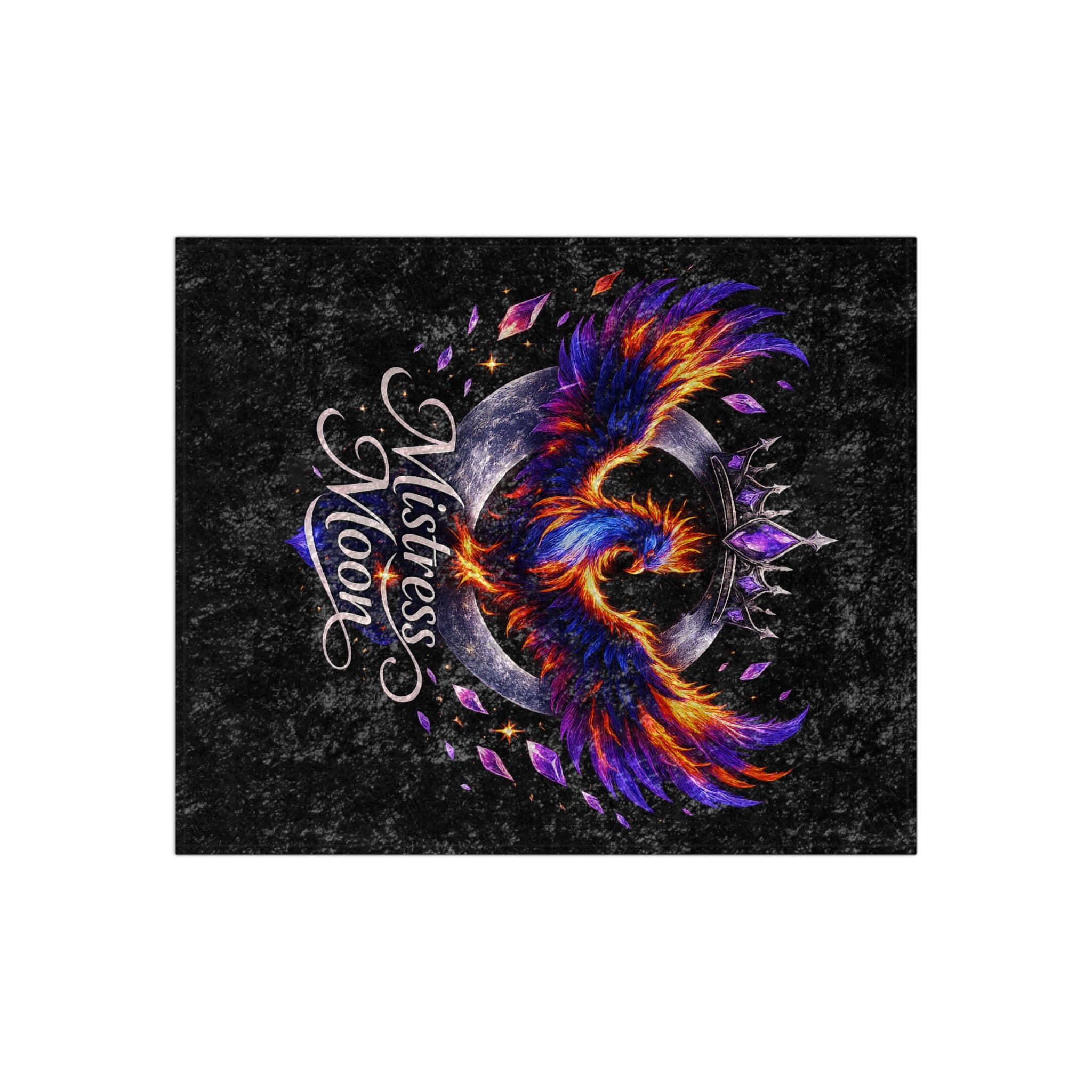 Crushed Velvet Blanket — Phoenix Crowned 'Mistress Moon mm6