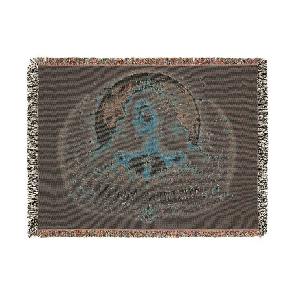 Mistress Moon Woven Blanket | Vintage Art Deco Goddess Throw mm5
